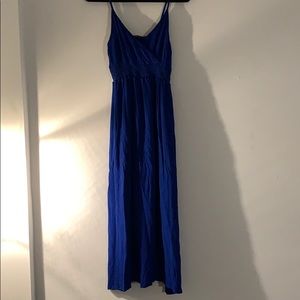Bright blue maxi dress